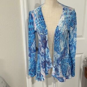 Leoma Lovegrove Blue and White Cardigan